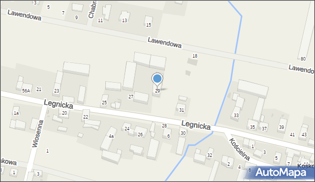 Koskowice, Legnicka, 29, mapa Koskowice