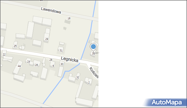 Koskowice, Legnicka, 33, mapa Koskowice