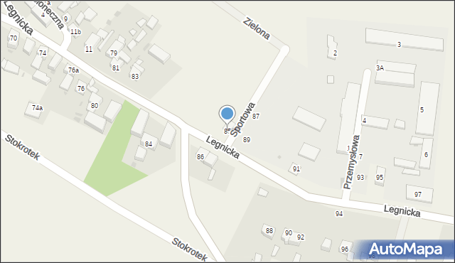 Koskowice, Legnicka, 85, mapa Koskowice