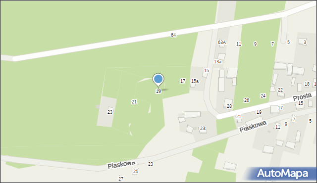 Kostrzyn, Leśna, 19, mapa Kostrzyn