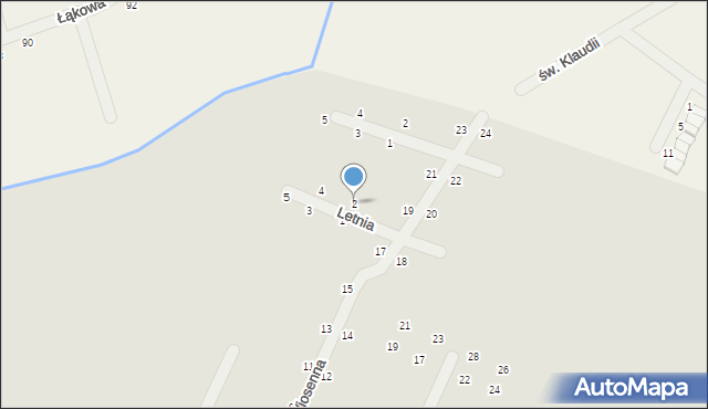 Kostrzyn, Letnia, 2, mapa Kostrzyn