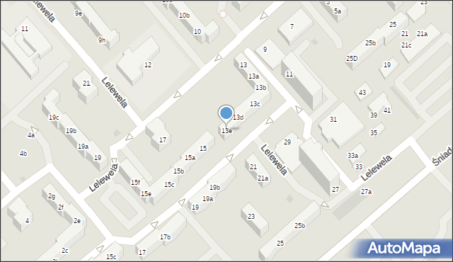 Koszalin, Lelewela Joachima, 13e, mapa Koszalina