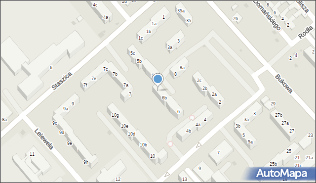 Koszalin, Lelewela Joachima, 6c, mapa Koszalina