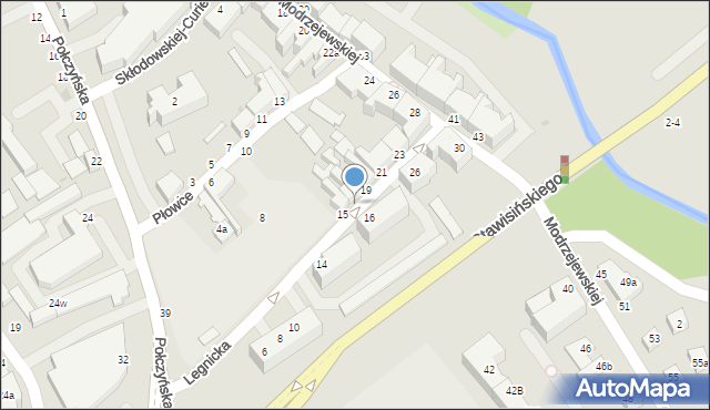 Koszalin, Legnicka, 17, mapa Koszalina