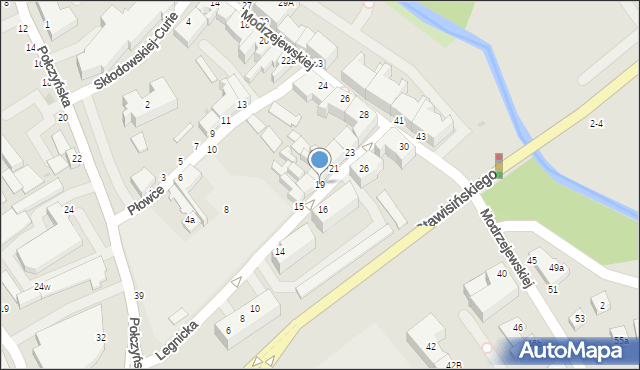 Koszalin, Legnicka, 19, mapa Koszalina