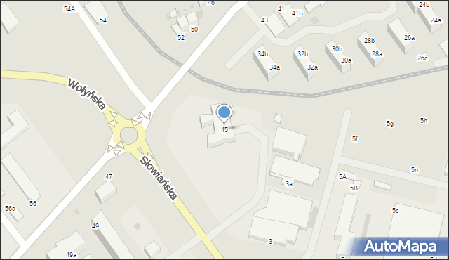 Koszalin, Lechicka, 45, mapa Koszalina