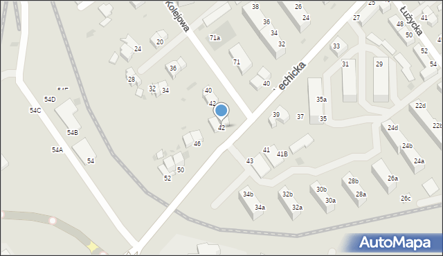 Koszalin, Lechicka, 42, mapa Koszalina