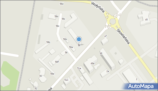 Koszalin, Lechicka, 56, mapa Koszalina