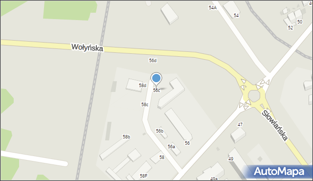 Koszalin, Lechicka, 56c, mapa Koszalina