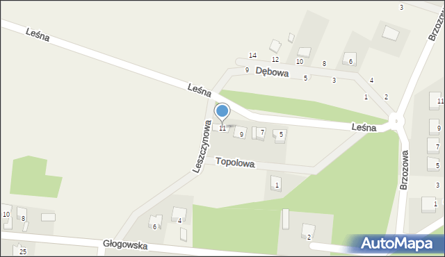 Kotla, Leśna, 11, mapa Kotla