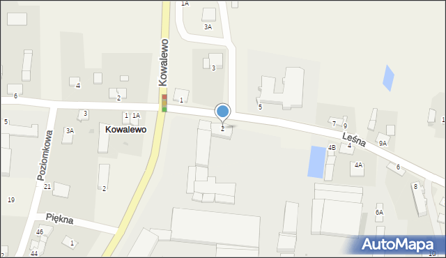 Kowalewo, Leśna, 2, mapa Kowalewo