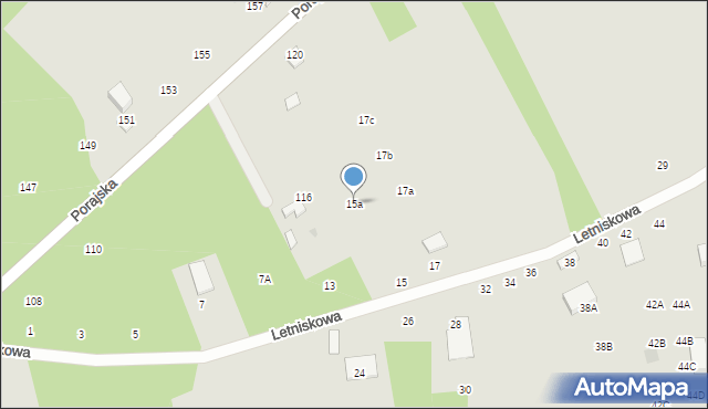 Koziegłowy, Letniskowa, 15a, mapa Koziegłowy