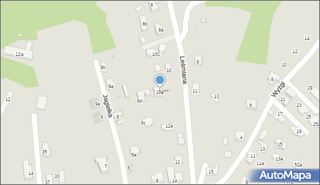 Kraków, Leśmiana Bolesława, 10a, mapa Krakowa