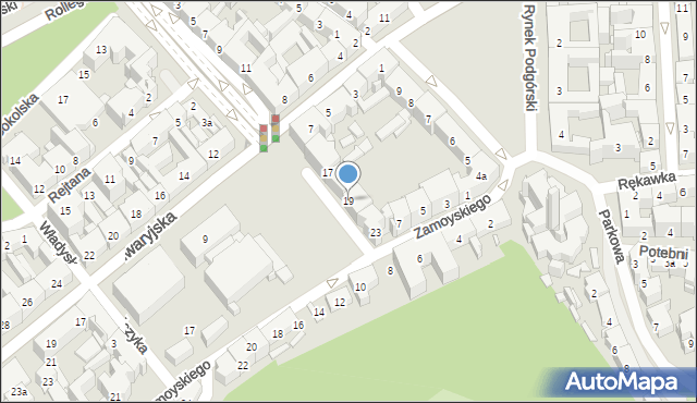 Kraków, Legionów marsz. Józefa Piłsudskiego, 19, mapa Krakowa