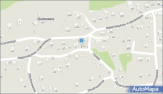 Kraków, Lei Franciszka, 4, mapa Krakowa