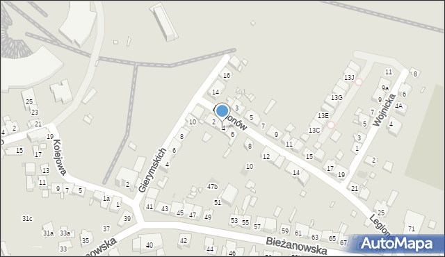 Kraków, Legionów, 4, mapa Krakowa