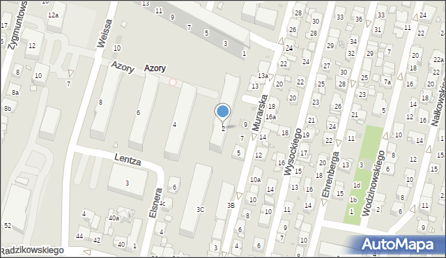 Kraków, Lentza Stanisława, 2, mapa Krakowa