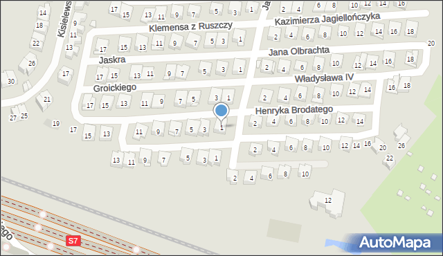 Kraków, Leszka Czarnego, 1, mapa Krakowa