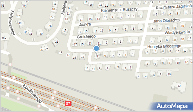 Kraków, Leszka Czarnego, 11, mapa Krakowa