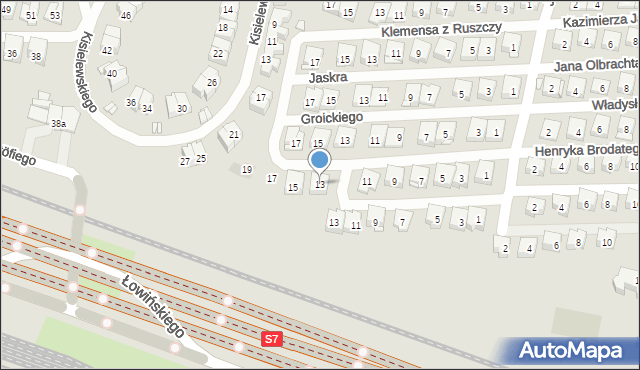 Kraków, Leszka Czarnego, 13, mapa Krakowa