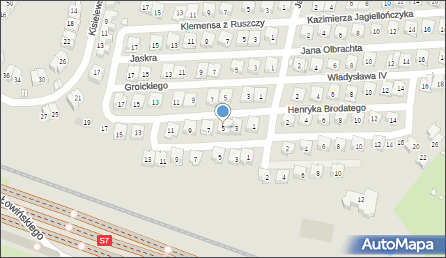 Kraków, Leszka Czarnego, 5, mapa Krakowa