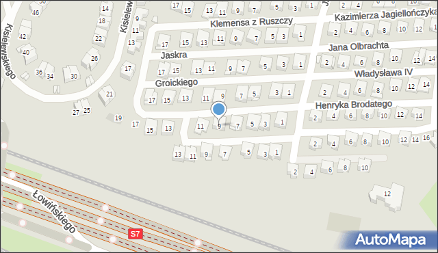 Kraków, Leszka Czarnego, 9, mapa Krakowa