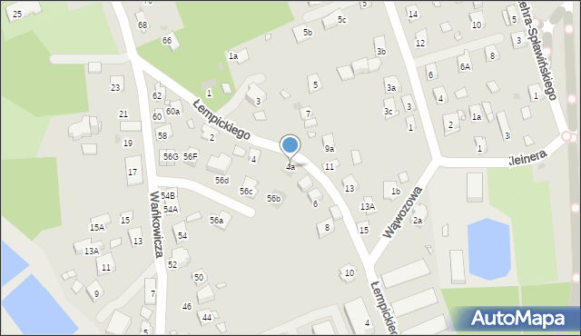 Kraków, Łempickiego Stanisława, 4a, mapa Krakowa