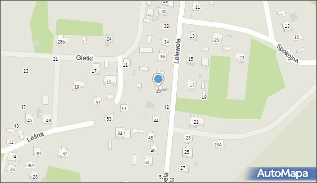 Krasnobród, Lelewela, 40, mapa Krasnobród