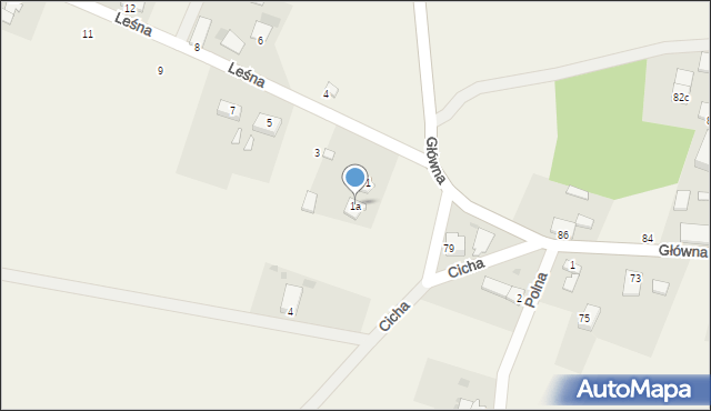 Krasowice, Leśna, 1a, mapa Krasowice