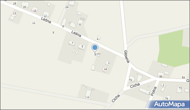 Krasowice, Leśna, 3, mapa Krasowice