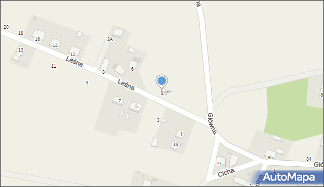 Krasowice, Leśna, 4, mapa Krasowice