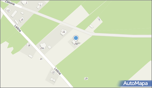 Kraszewice, Leśna, 15e, mapa Kraszewice