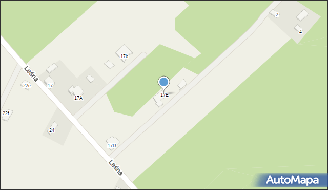 Kraszewice, Leśna, 17E, mapa Kraszewice