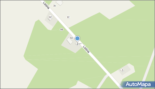 Kraszewice, Leśna, 6, mapa Kraszewice