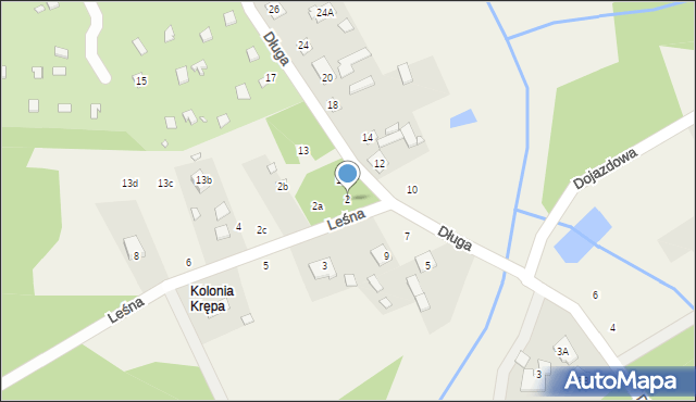 Krępa, Leśna, 2, mapa Krępa