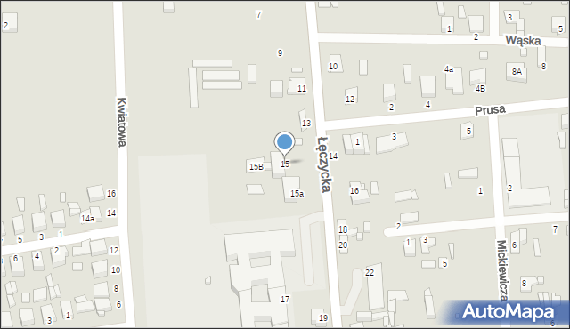 Krośniewice, Łęczycka, 15, mapa Krośniewice