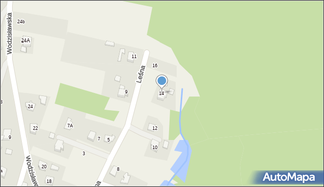 Krostoszowice, Leśna, 14, mapa Krostoszowice