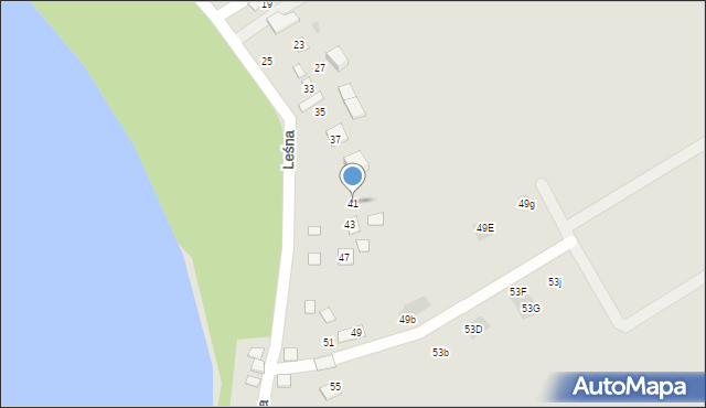 Kruszwica, Leśna, 41, mapa Kruszwica
