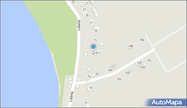 Kruszwica, Leśna, 47, mapa Kruszwica