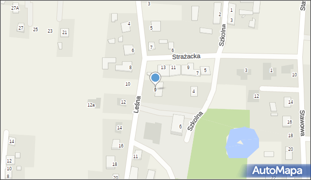 Kruszyn, Leśna, 9, mapa Kruszyn