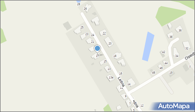 Kruszyn Krajeński, Leśna, 17, mapa Kruszyn Krajeński