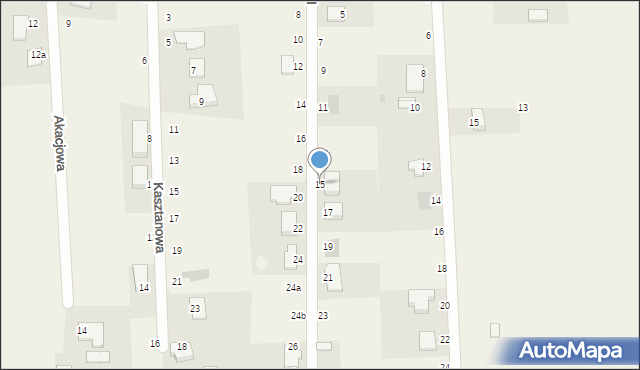 Kruszyn Krajeński, Leszczynowa, 15, mapa Kruszyn Krajeński