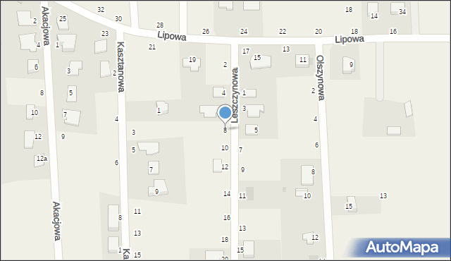 Kruszyn Krajeński, Leszczynowa, 8, mapa Kruszyn Krajeński