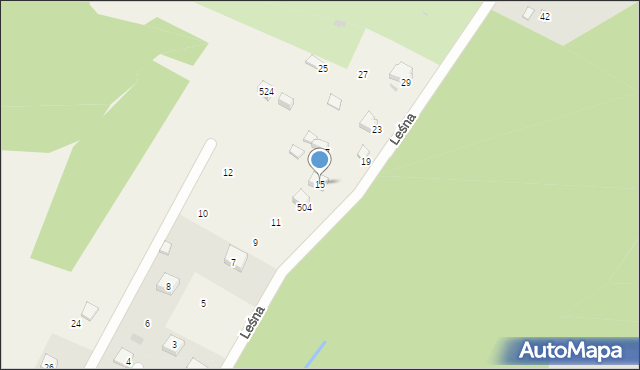 Kryspinów, Leśna, 15, mapa Kryspinów