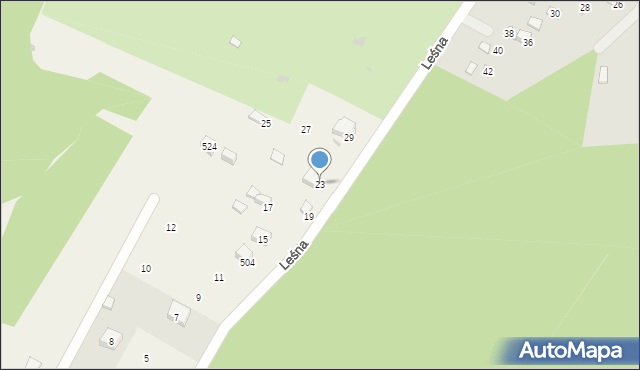 Kryspinów, Leśna, 23, mapa Kryspinów