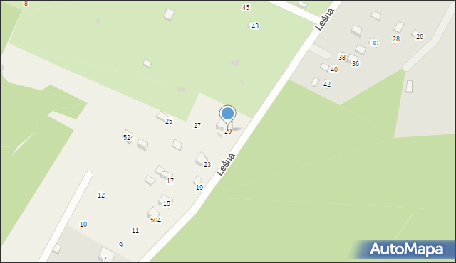 Kryspinów, Leśna, 29, mapa Kryspinów
