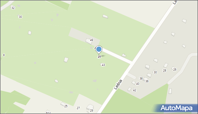 Kryspinów, Leśna, 45, mapa Kryspinów
