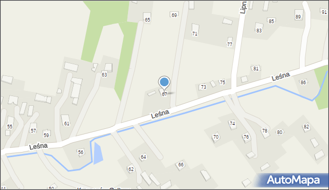 Krzczonów, Leśna, 67, mapa Krzczonów