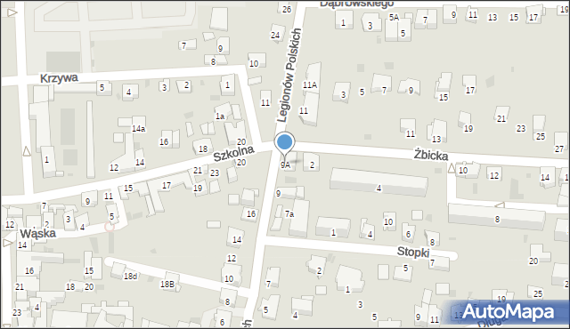 Krzeszowice, Legionów Polskich, 9A, mapa Krzeszowice