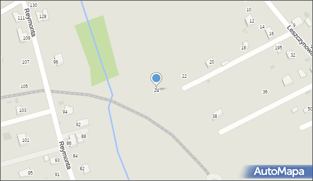 Krzeszowice, Leszczynowa, 24, mapa Krzeszowice